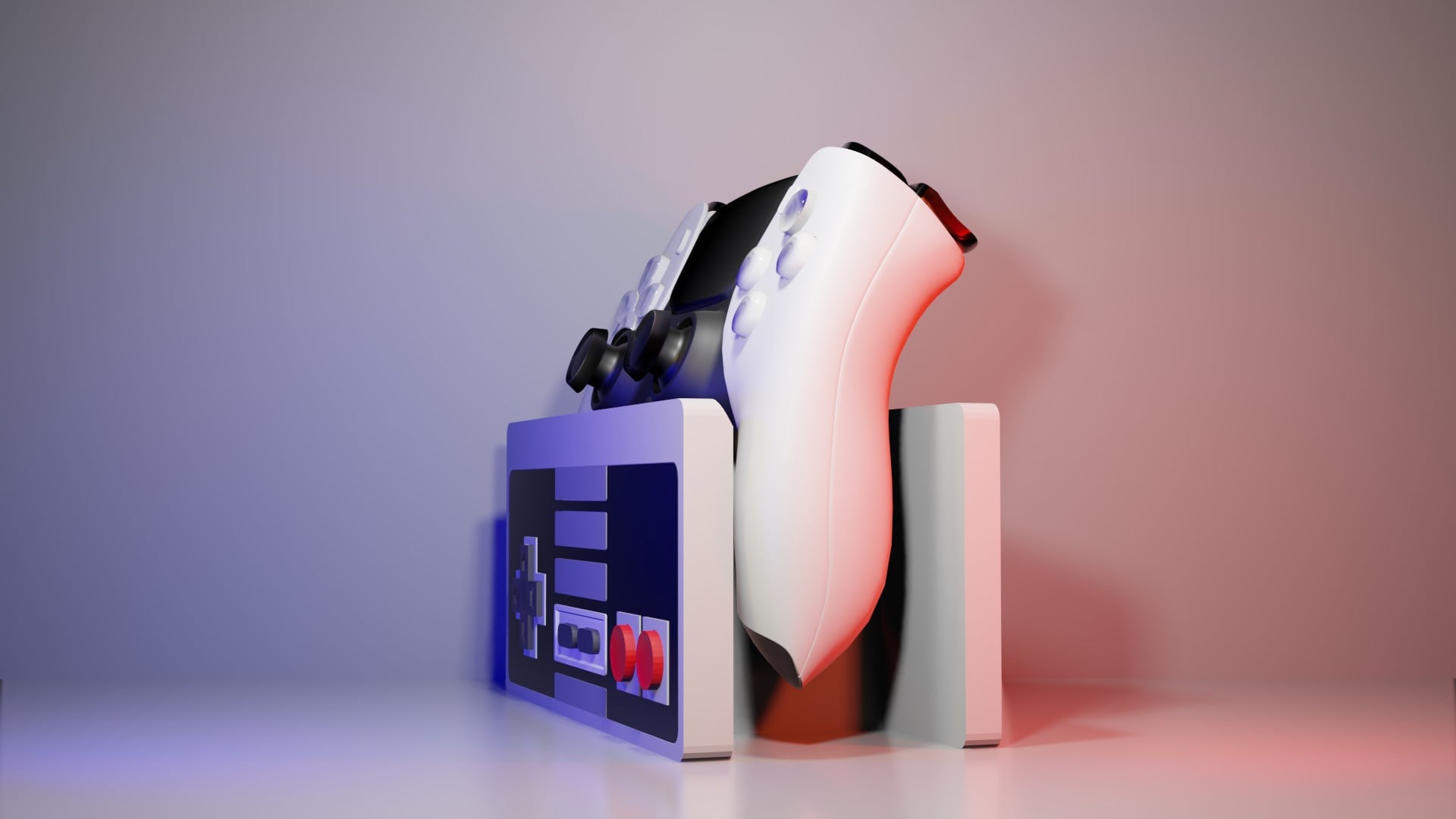 NES controller - Holder 3d model