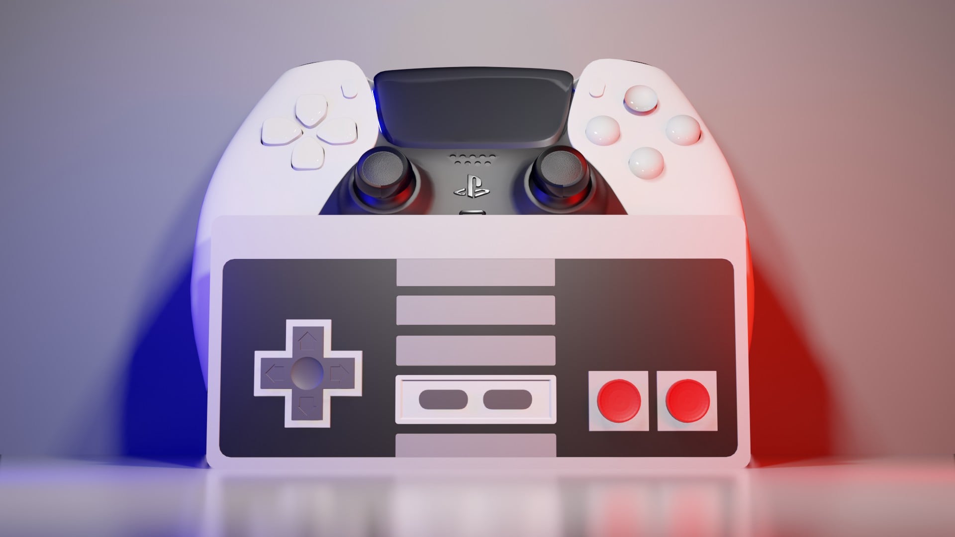 NES controller - Holder 3d model