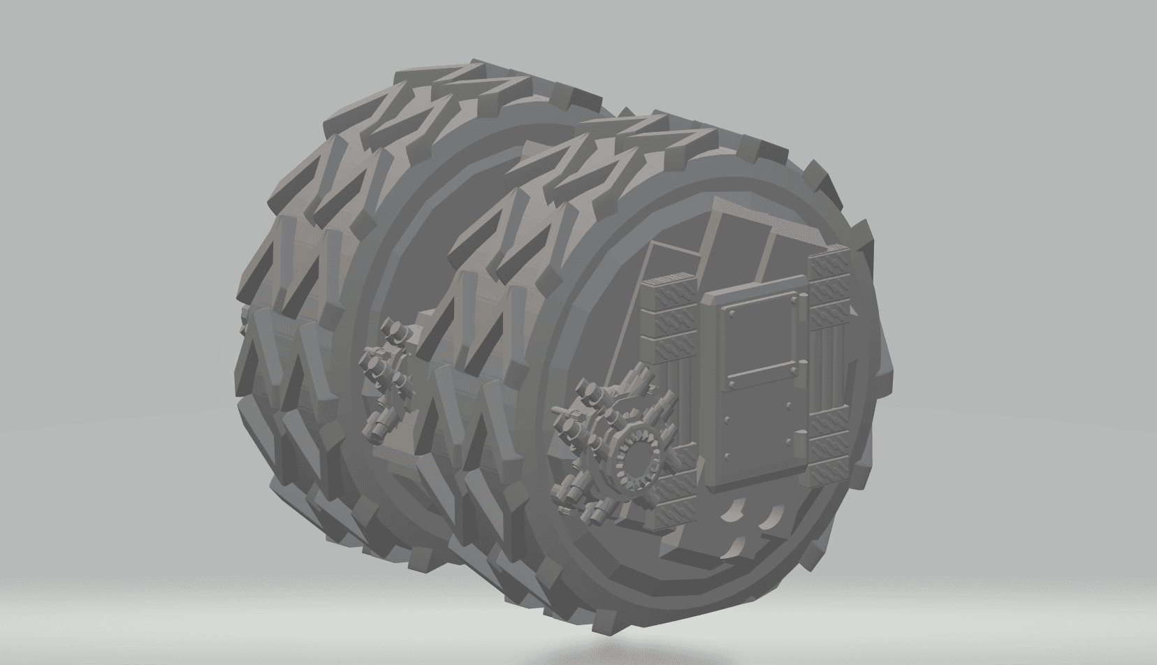 FHW: Double mono wheel Prototype None weaponized v1 simple print.stl 3d model