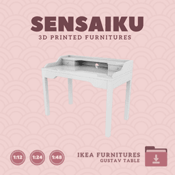 Miniature Replica 01. Gustav Table for Miniature Dollhouse IKEA 3D Print (1:12,24,48) 3d model