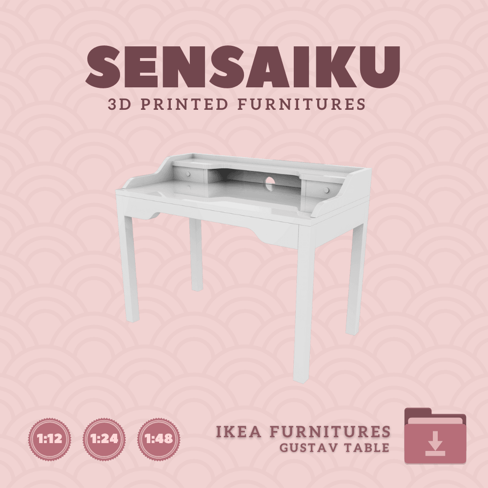 Miniature Replica 01. Gustav Table for Miniature Dollhouse IKEA 3D Print (1:12,24,48) 3d model