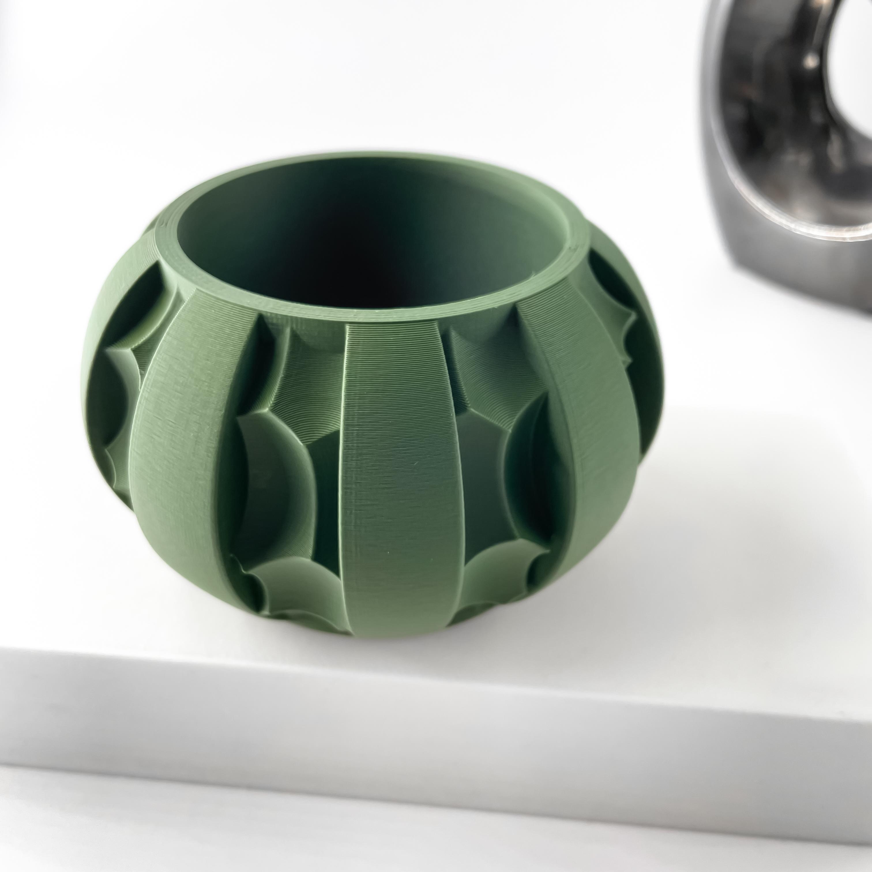 The Erna Planter Pot with Drainage Tray & Stand | Modern and Unique Home Decor for Plants 3d model