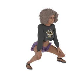 Cute Girl Twerking v2 3d model