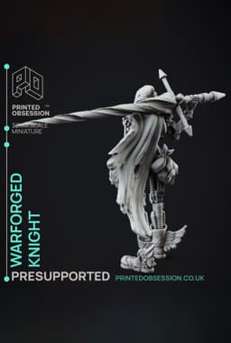 Scrap Knight - Foundlings - PRESUPPORTED - Illustrated and Stats - 32mm scale 3d model