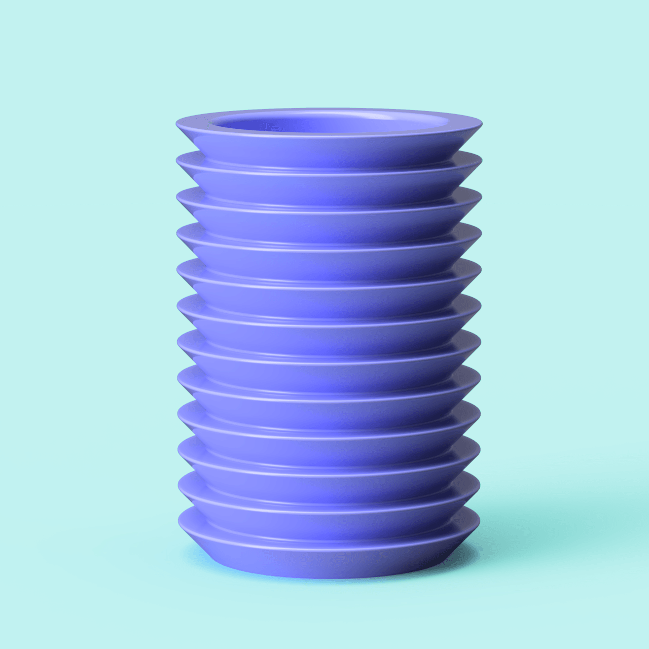 Beveled Pen Cup 3d model