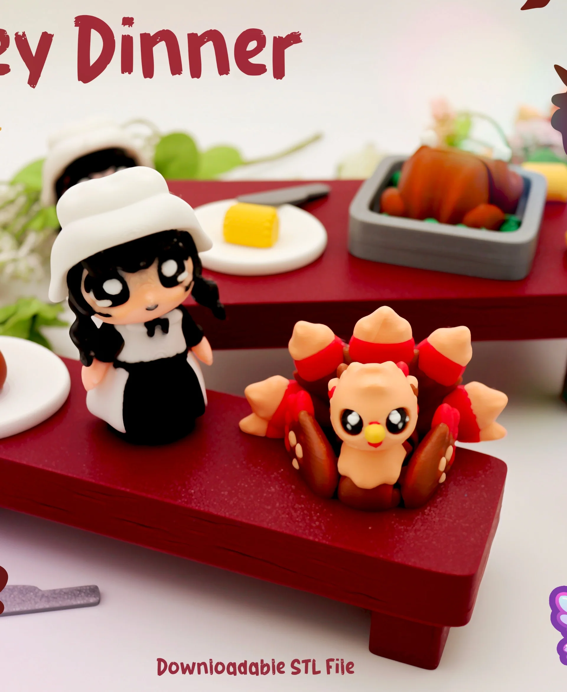 Turkey Dinner Flexi Set 3d model