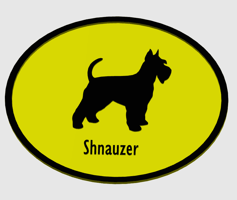 Schnauzer Dog Breed Plaque  3d model