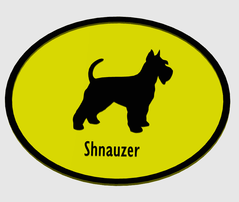 Schnauzer Dog Breed Plaque 3d model