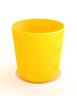Fuzzy Patchwork Planter 02 (145mm diameter) 3d model