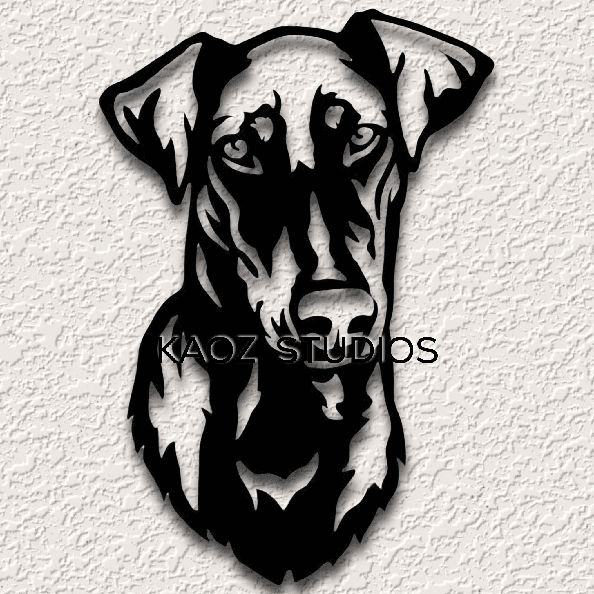 fox terrier wall art dog wall decor puppy breed decoration 2d animal pet 3d model