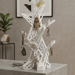 Abstract Geometric Tree Keychain Stand 3d model