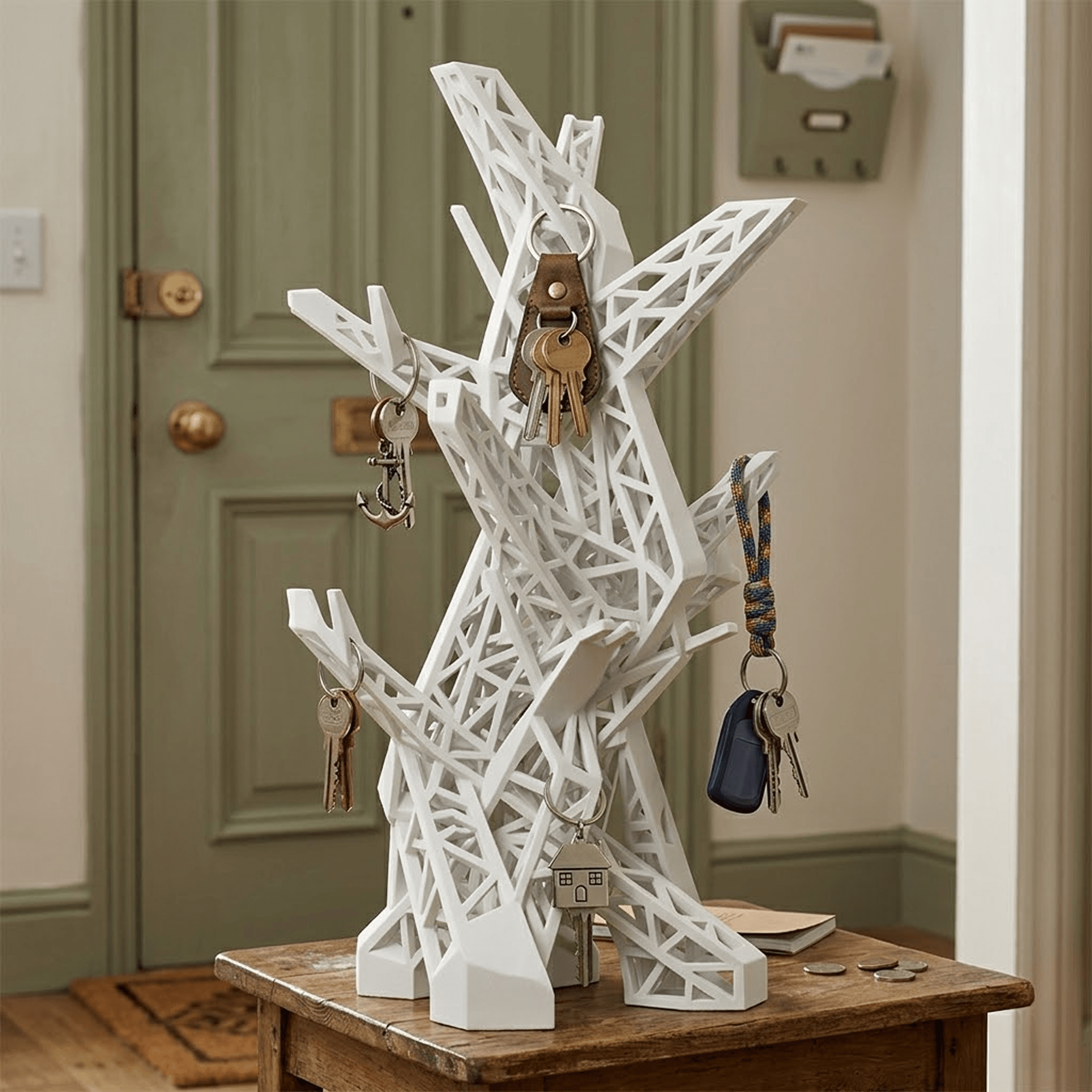 Abstract Geometric Tree Keychain Stand 3d model