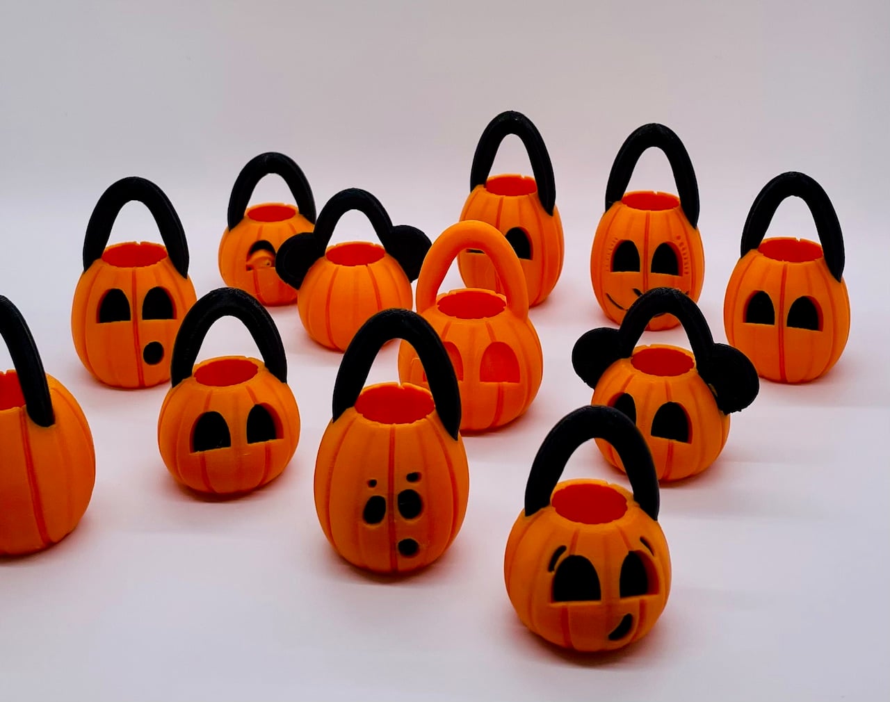 Mini Halloween Pumpkin Pails 3d model