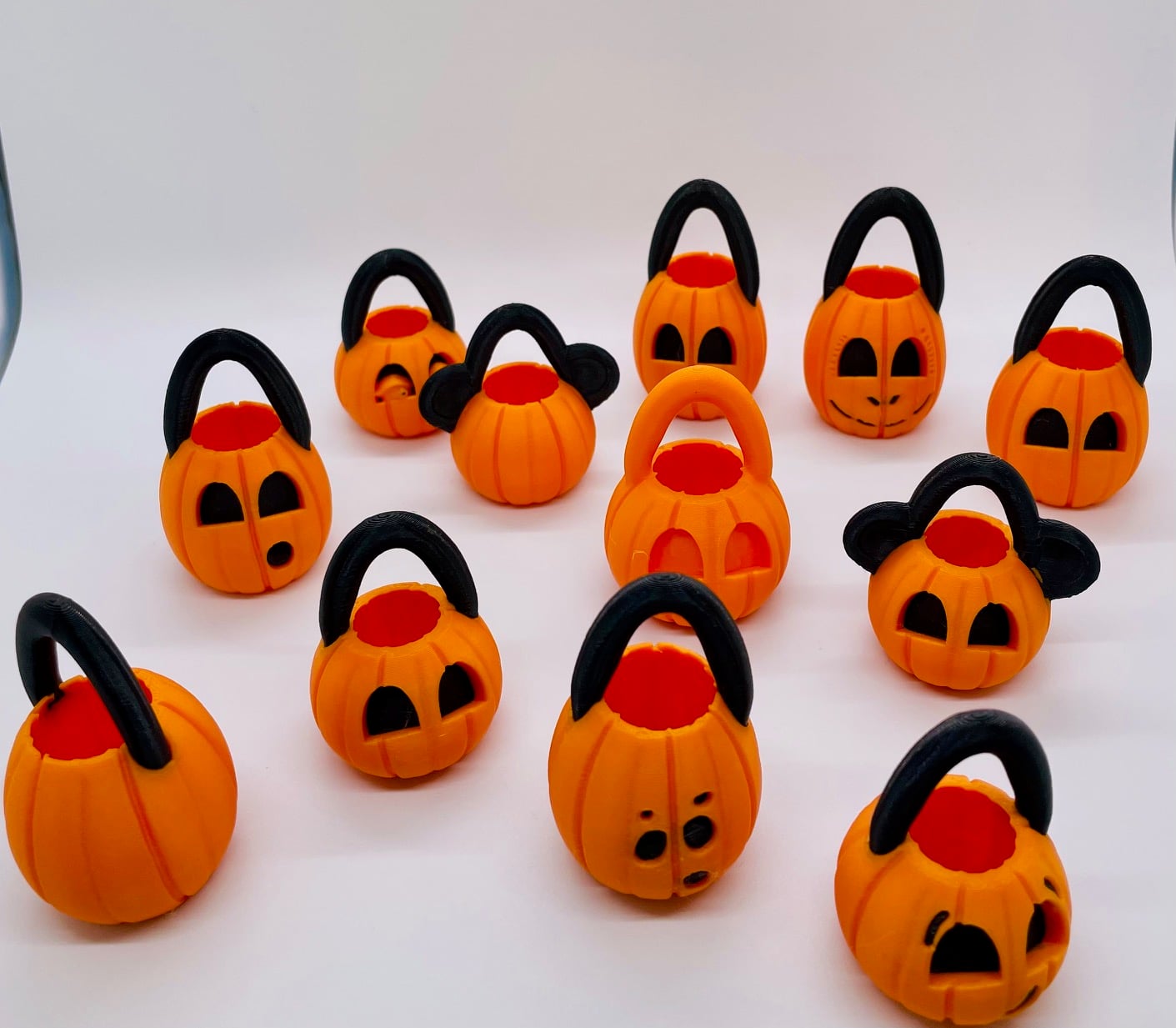Mini Halloween Pumpkin Pails 3d model