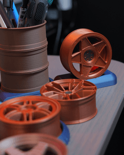 Wheel Pen Cup Organizer | Modular Spinning, Stationary & Magnetic Stand 3d model