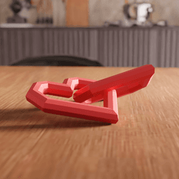 Interlocking Low Poly Geometric Linked Hearts 3d model
