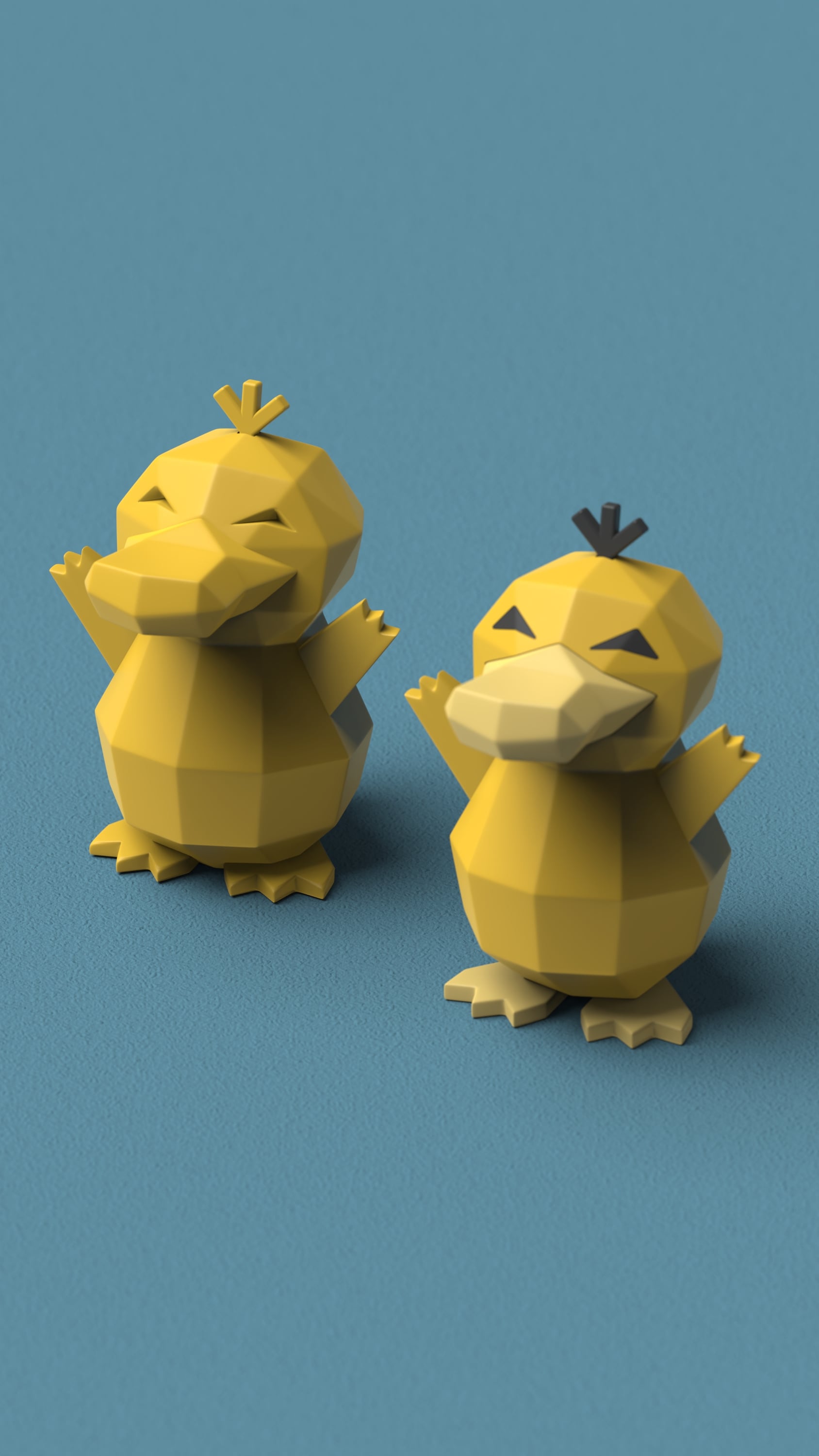 Low-poly Psyduck 3d model
