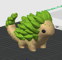 Thorn Dino - Flexi Keychain, Toothpick & Plant Holder, No Supports 3D Print STL/3MF 3d model