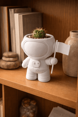 Cute Astronaut Planter STL 3d model