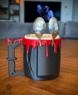 Ghostface Ice Cream Pint Holder 3d model