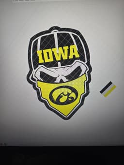 Iowa Hawkeyes Face plate 3d model