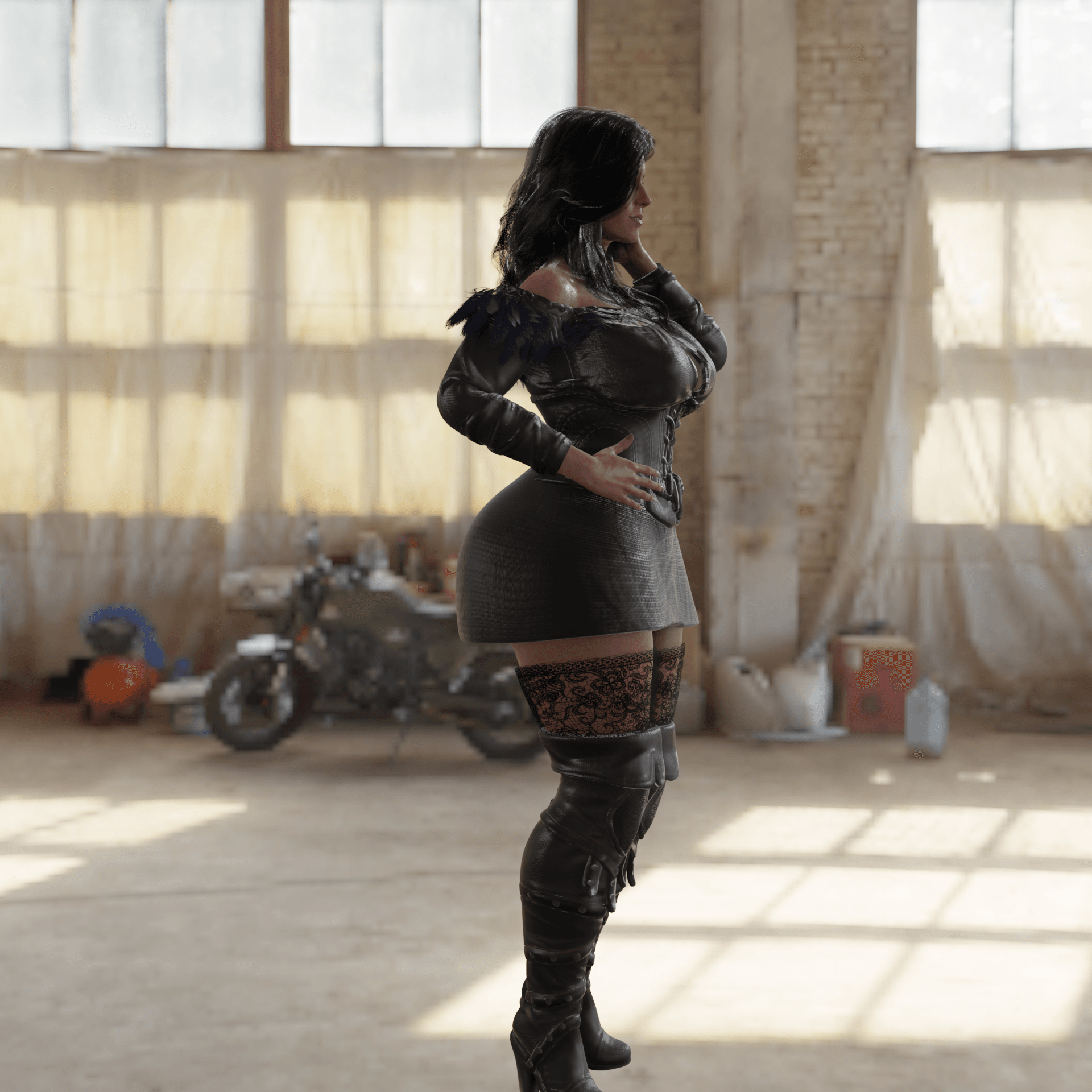 Curvy Fantasy Sorceress 3d model