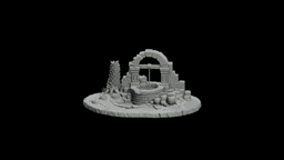Desert Oasis Ruin Well STL - Printable D&D Tabletop Terrain 3d model