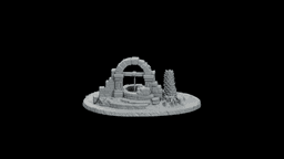 Desert Oasis Ruin Well STL - Printable D&D Tabletop Terrain 3d model