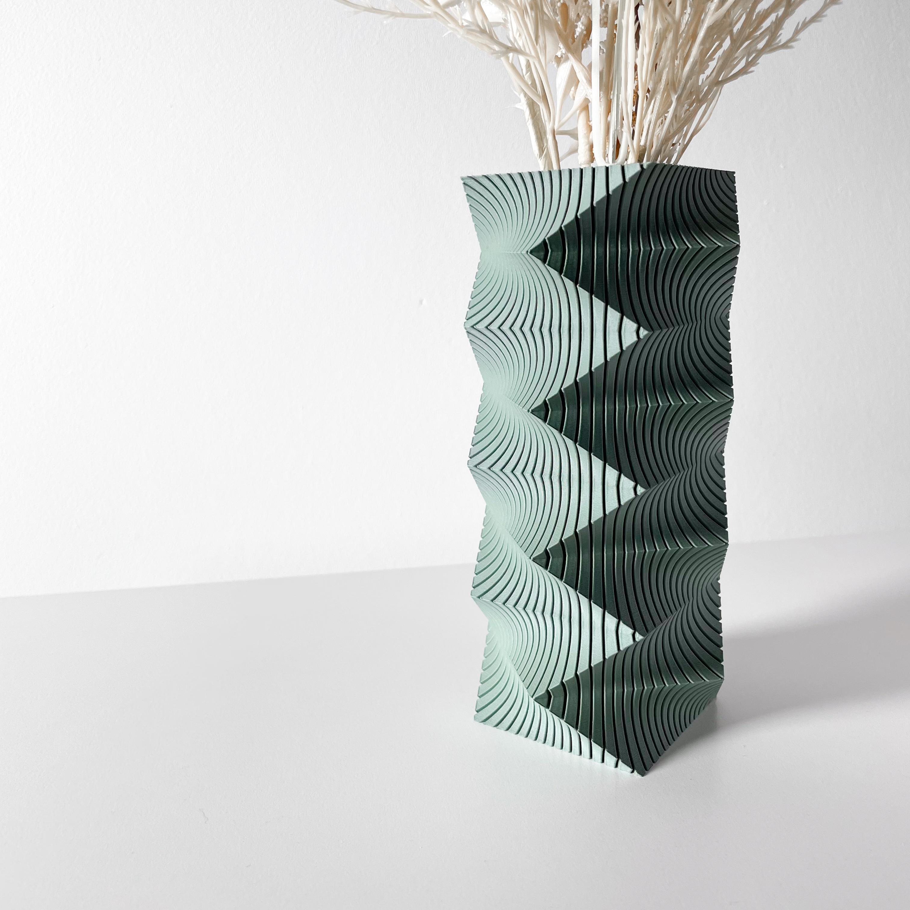 The Anio Vase, Modern and Unique Home Decor for Dried and Preserved Flower Arrangement  | STL File 3d model