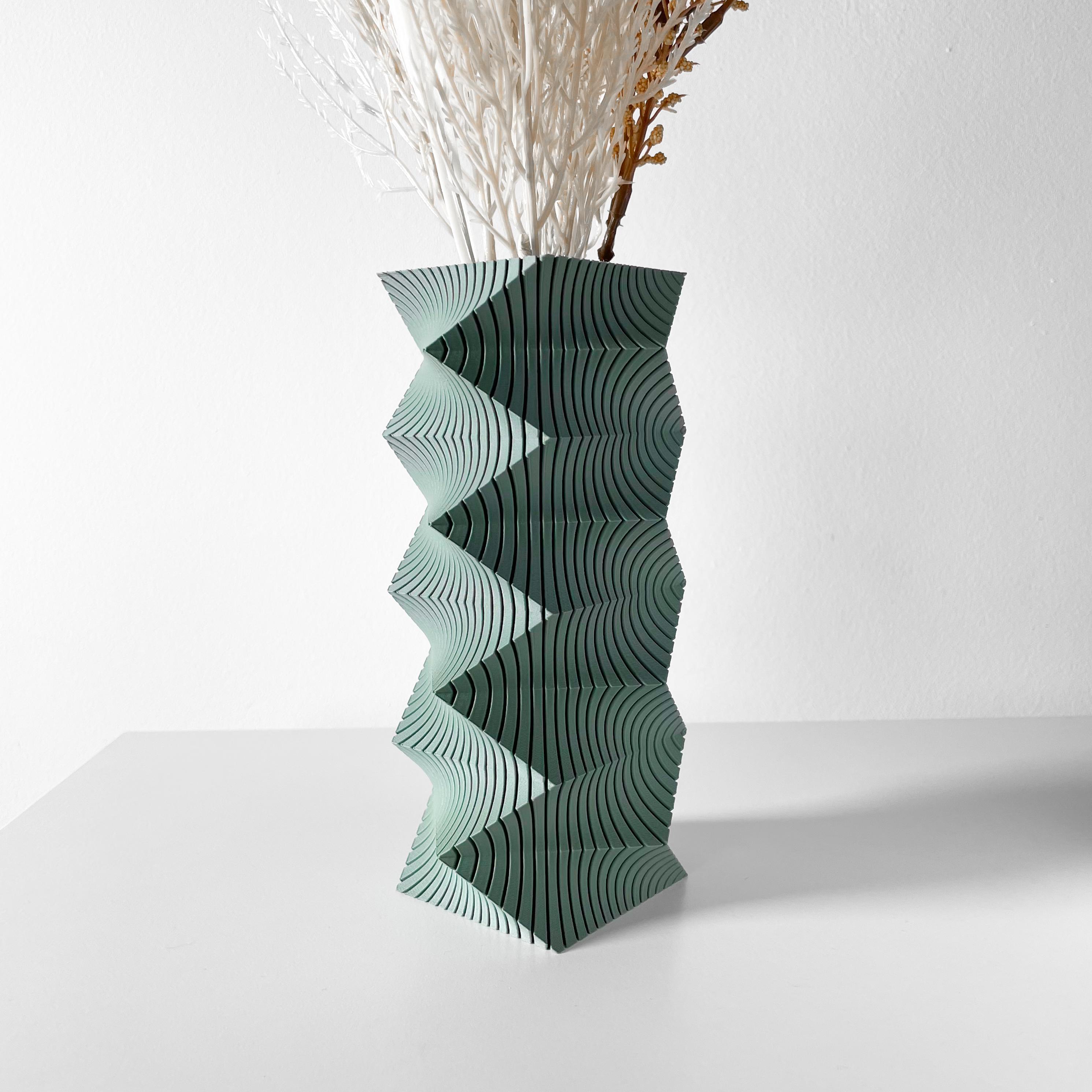 The Anio Vase, Modern and Unique Home Decor for Dried and Preserved Flower Arrangement  | STL File 3d model