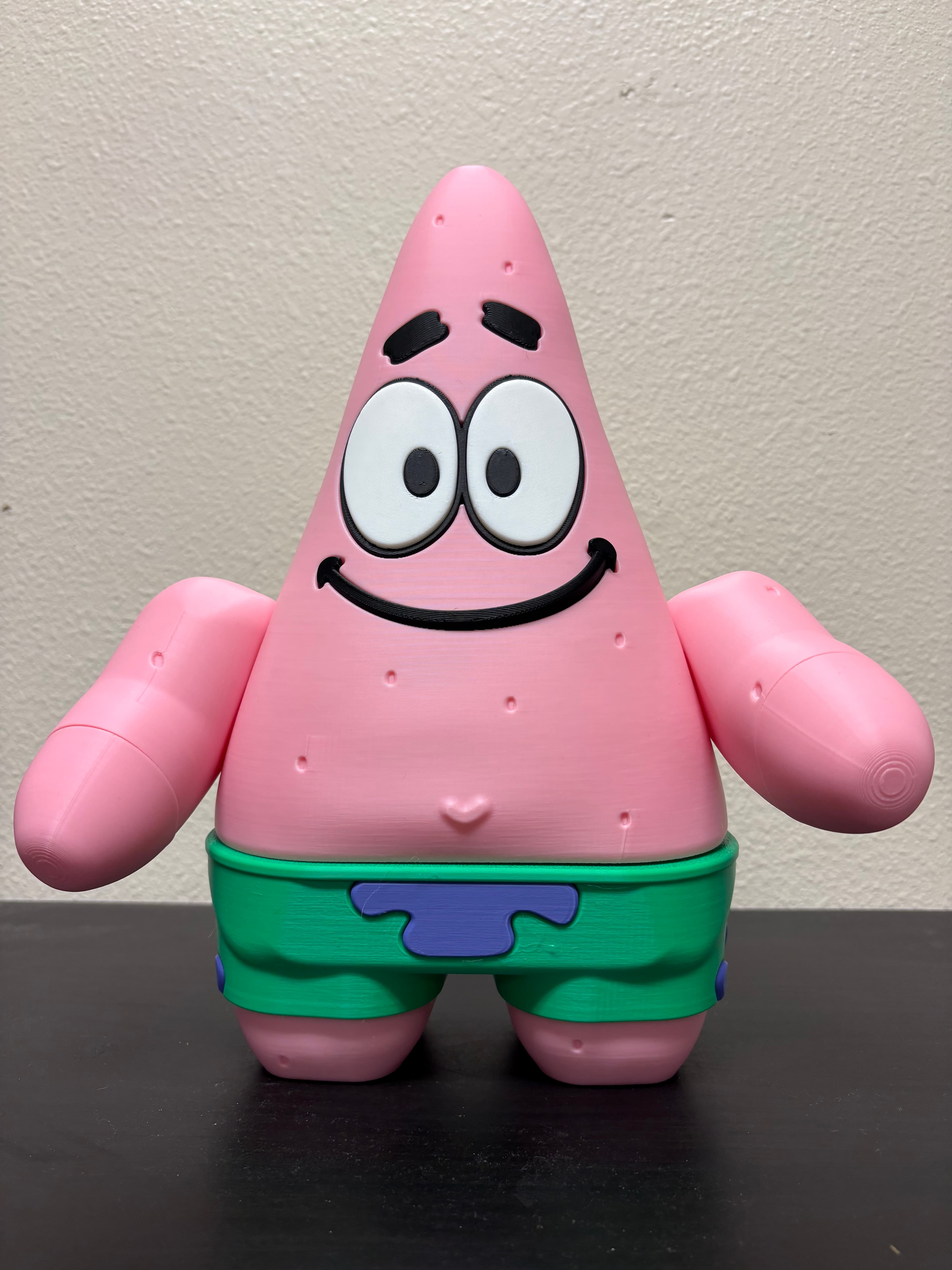 Had a blast printing and assembling Patrick and SpongeBob! Printed at 200% scale.