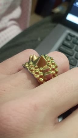 Signet ring Diamond leaves & Signet ring Durian 3d model