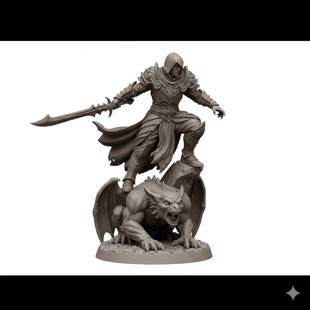 Shadow Assassin Gargoyle Stand Detailed STL Download 3d model