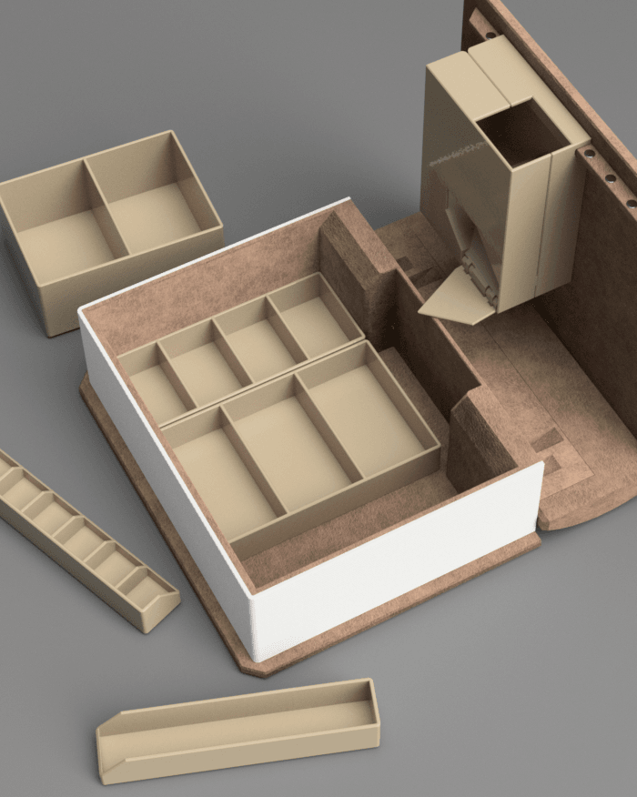 Tray Inserts for Dungeon Master Tome - RPG Organizer 3d model