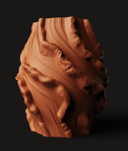 Organic Swirl Vase | Parametric Abstract Planter | Modern Home Decor 3d model