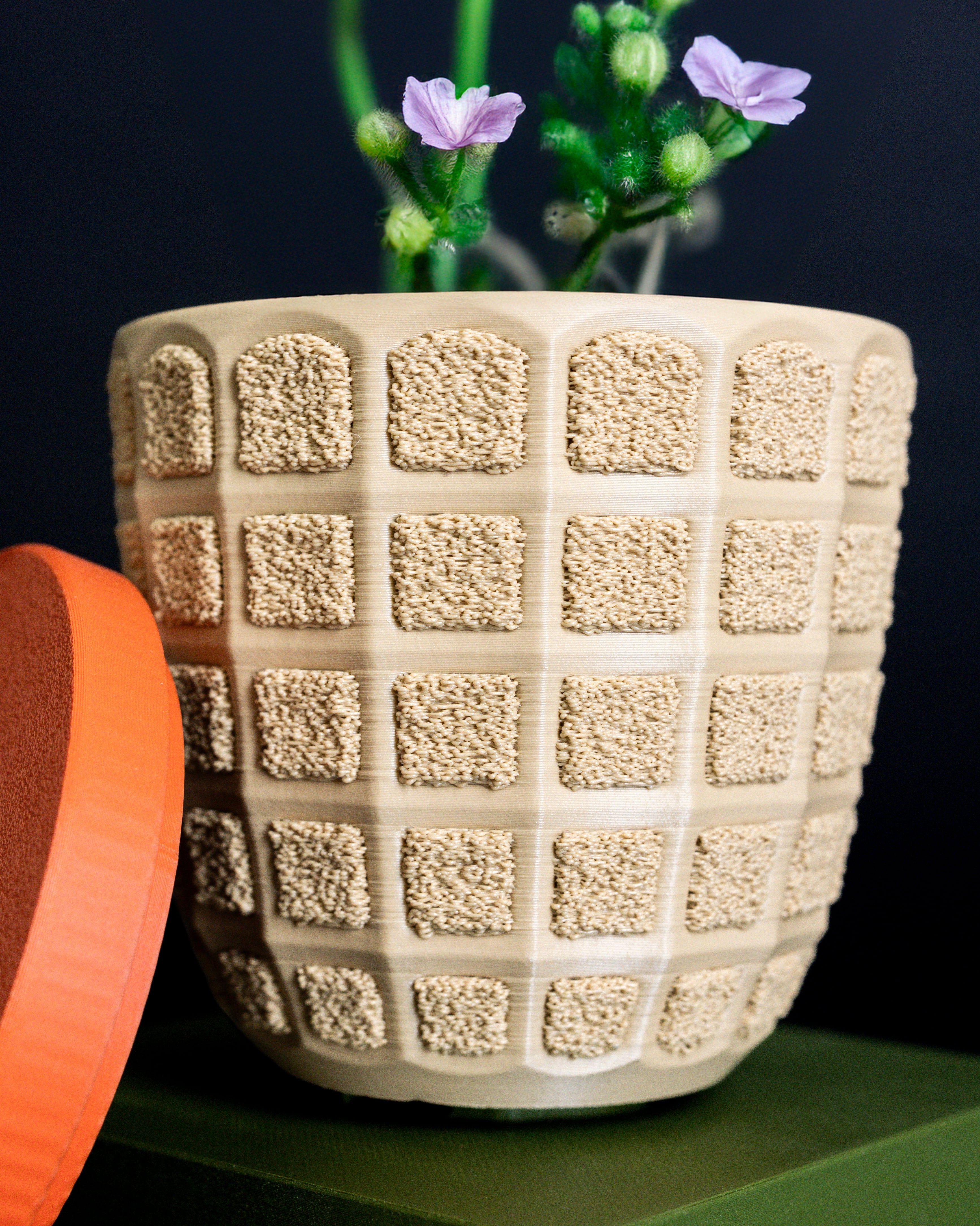 TESSERA Small Planter // 80mm Multi-Texture Pot 3d model