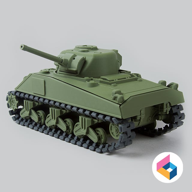 Foldable tank sherman 3d model