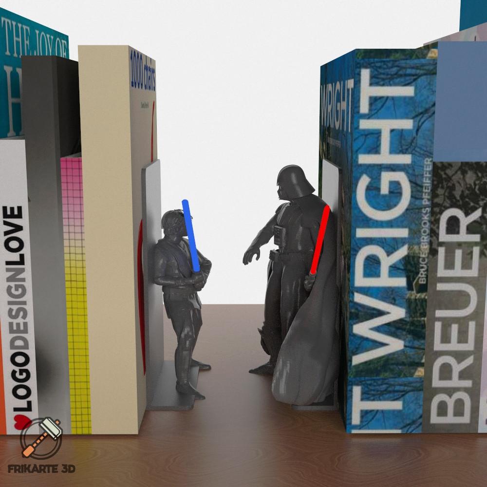 Vader vs Skywalker in The Empire Strikes Back Bookends 3d model