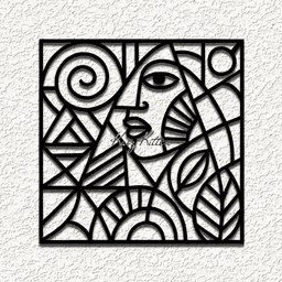 picasso abstract face WALL ART HOME DECOR 3d model