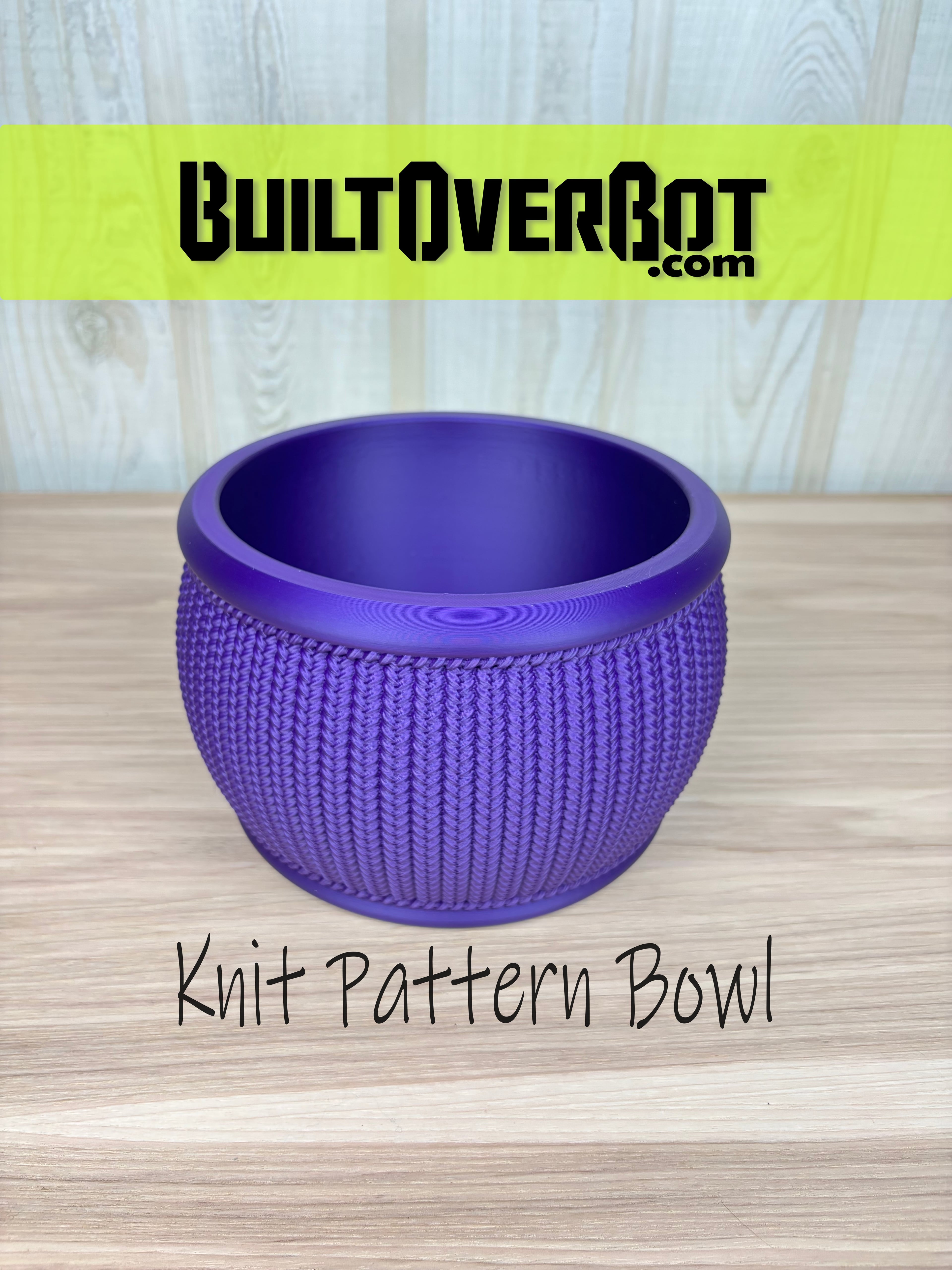 Knit Pattern Bowl 3d model