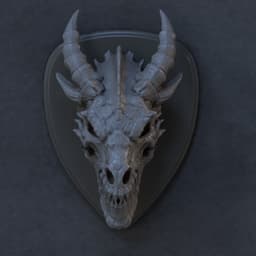 Dragon Skull Wall Trophy 3d model