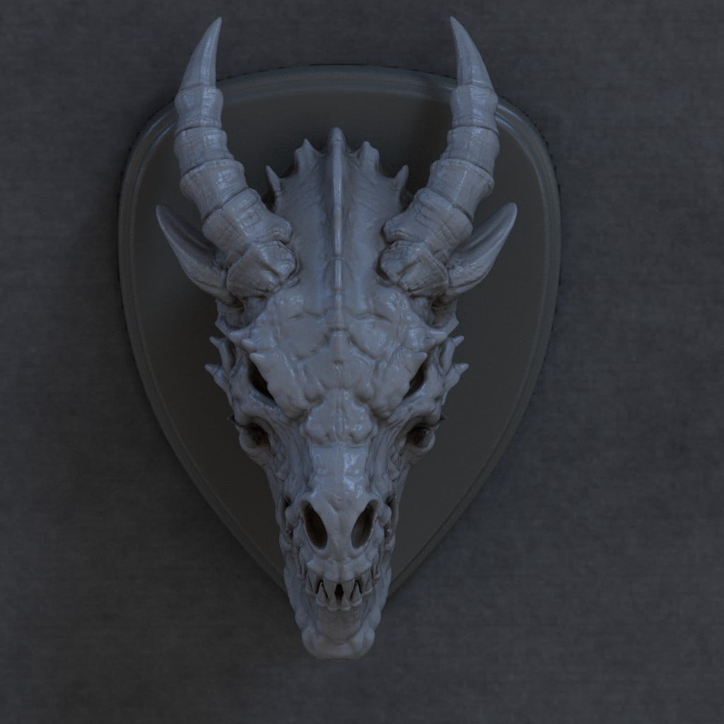 Dragon Skull Wall Trophy 3d model