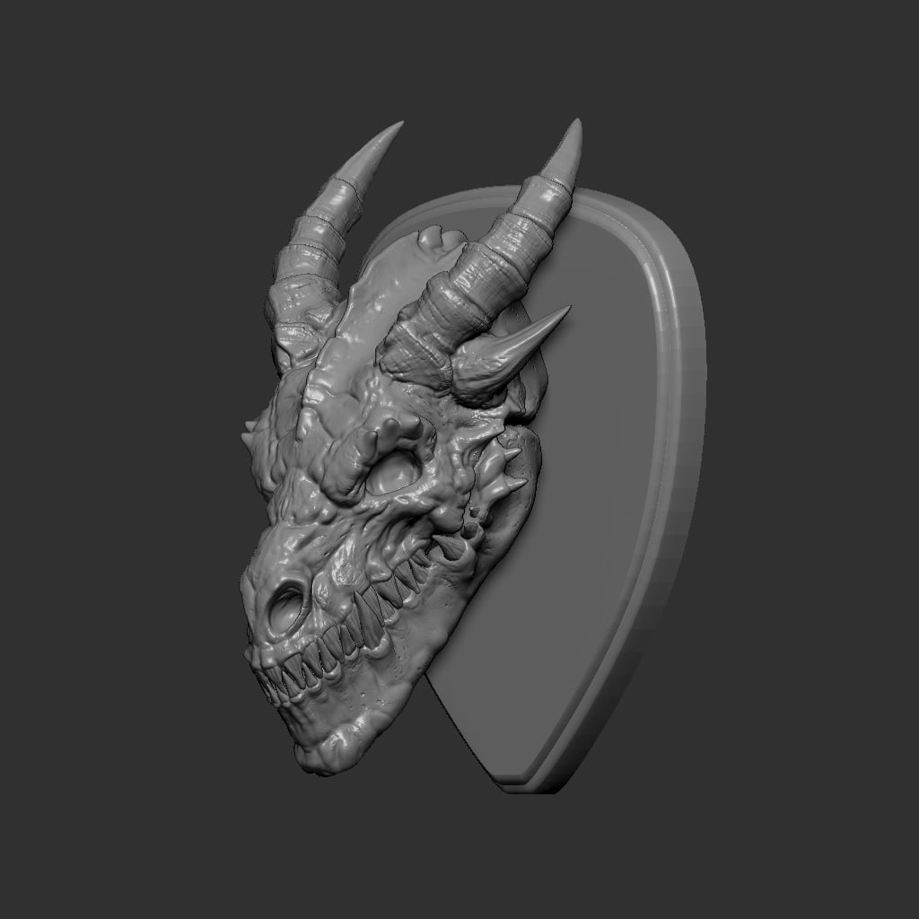 Dragon Skull Wall Trophy 3d model