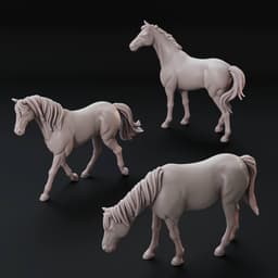 Horses 3d model