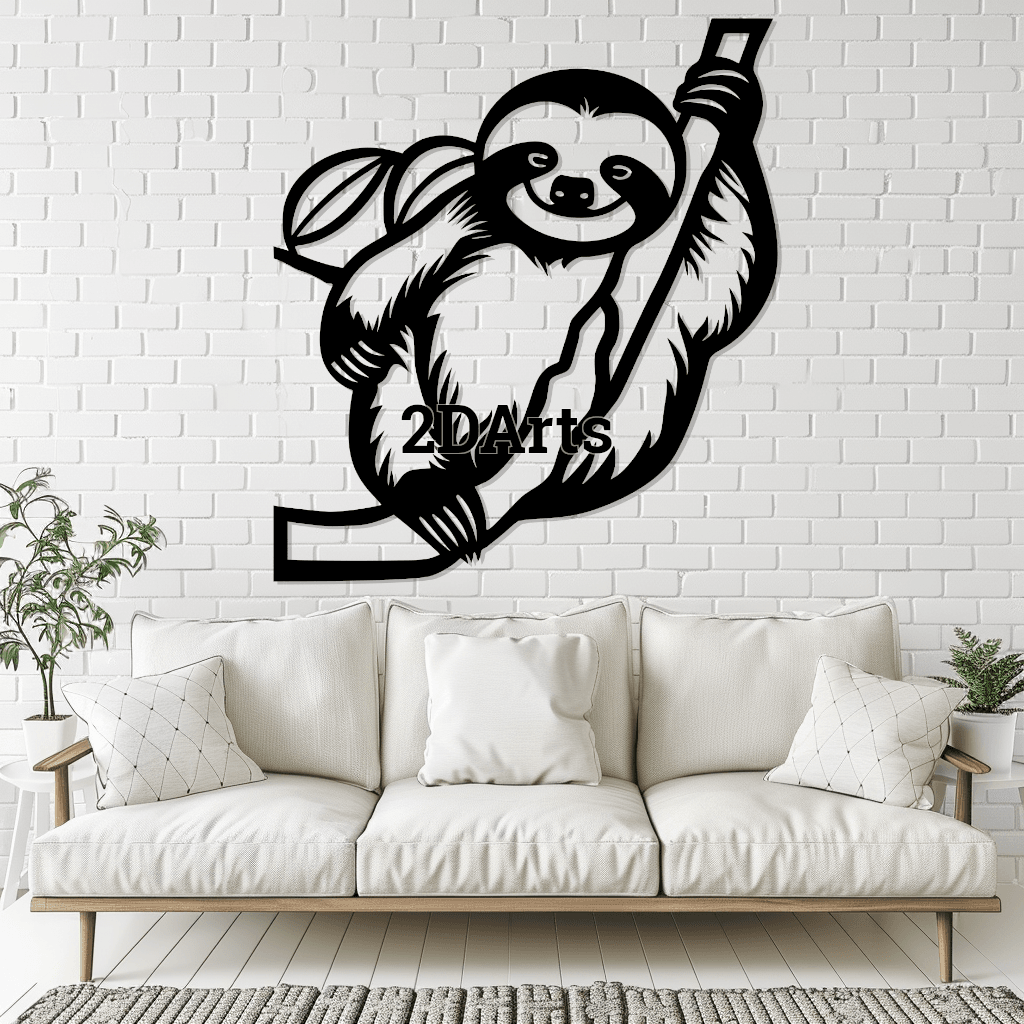 Sloth 2D Wall Art/Window Art 3d model