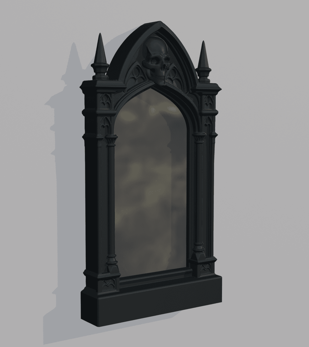 Necromancer Wall Mounted Mirror Frame 3d model
