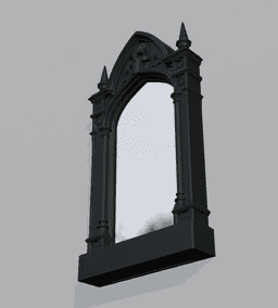 Necromancer Wall Mounted Mirror Frame 3d model