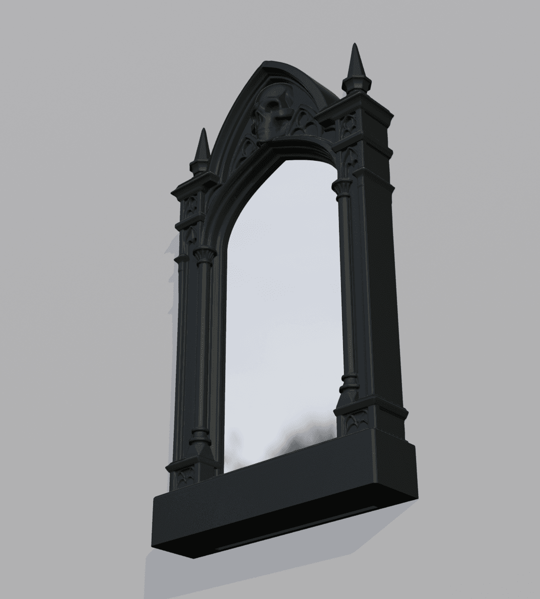 Necromancer Wall Mounted Mirror Frame 3d model