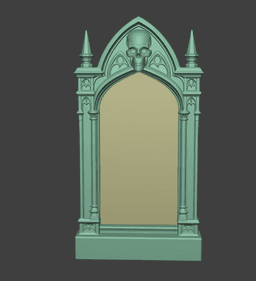 Necromancer Wall Mounted Mirror Frame 3d model