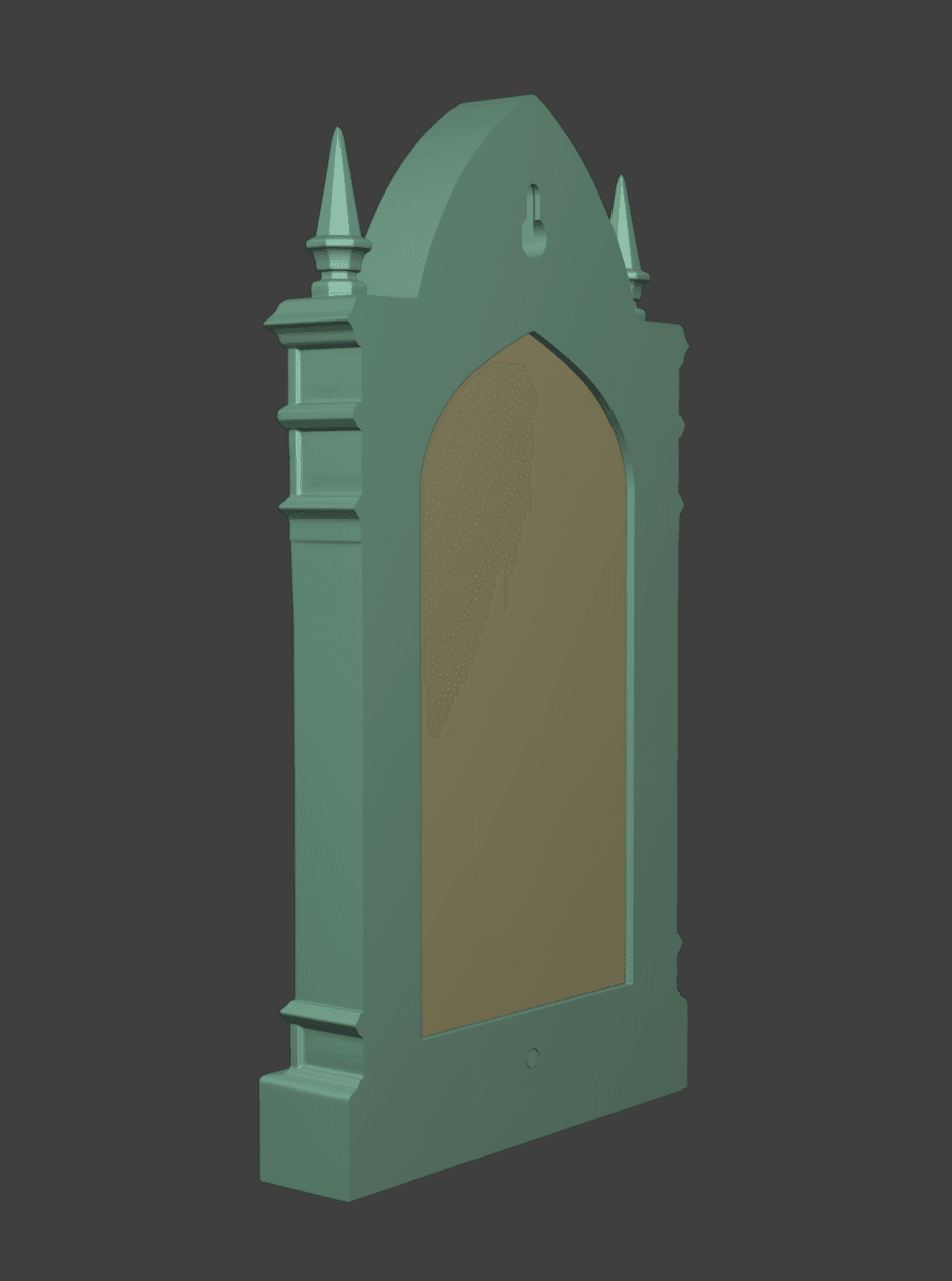 Necromancer Wall Mounted Mirror Frame 3d model